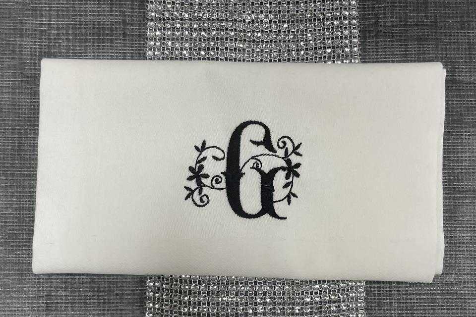 Monogrammed napkin