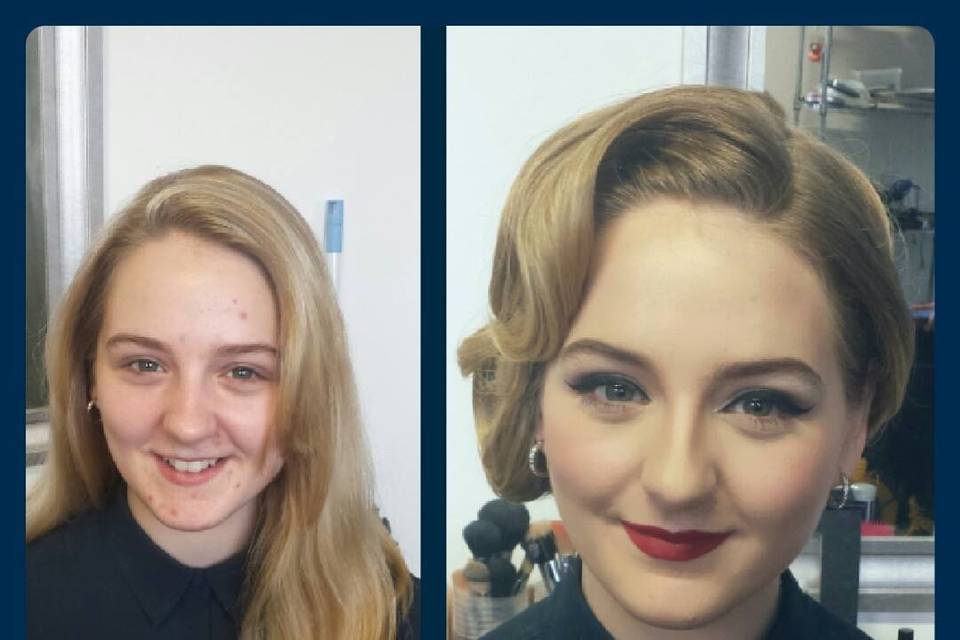 Before and after pin up style