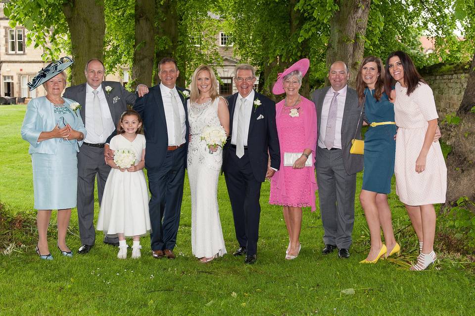 Wedding family group