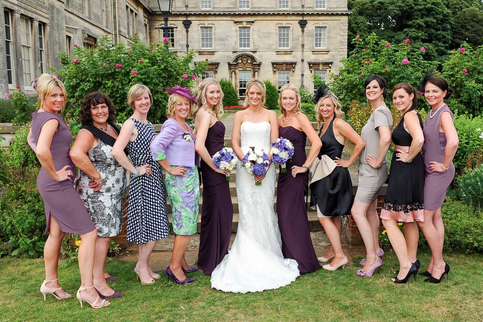 Bride and her hens