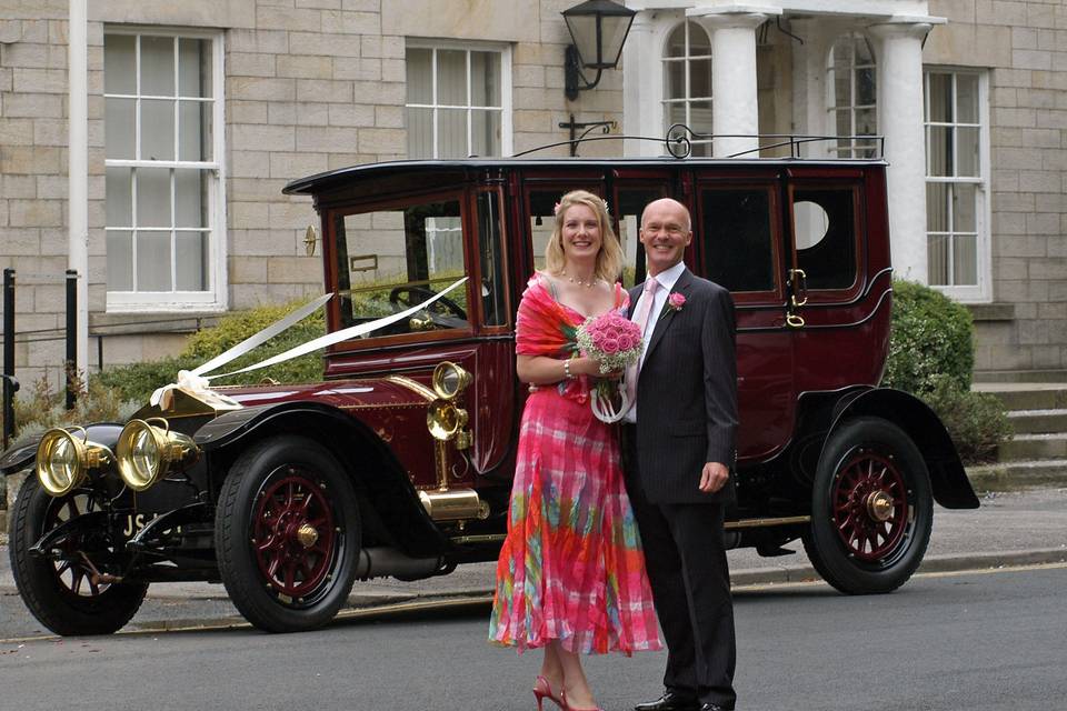 Vintage wedding car