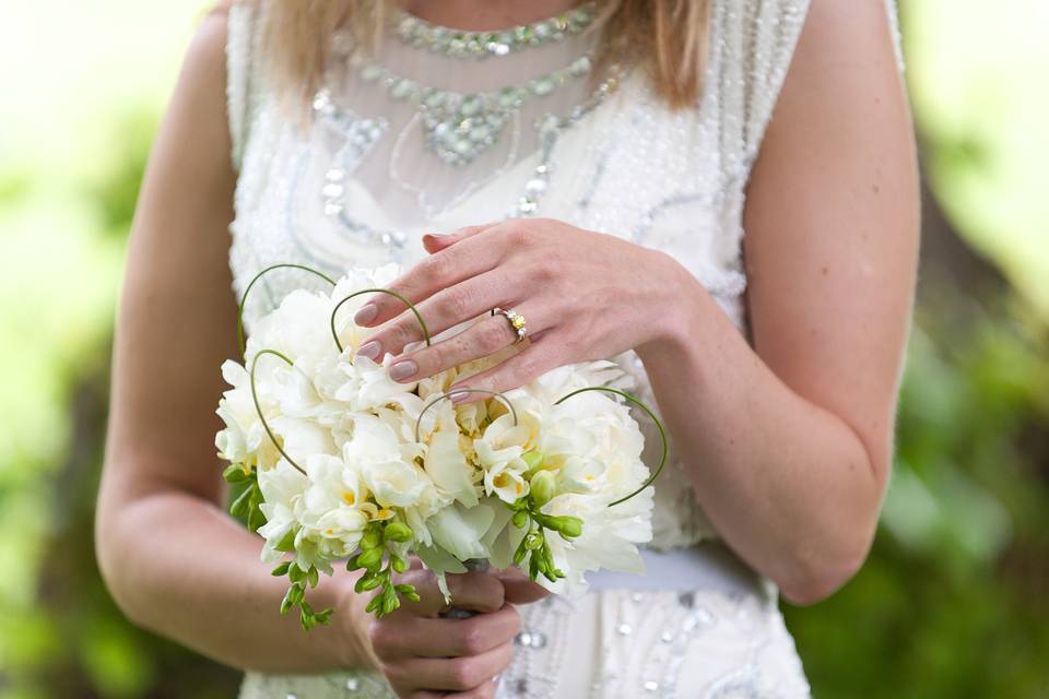 Bec's flowers and ring