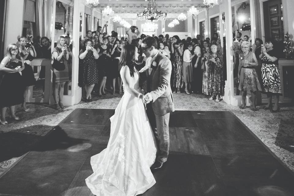 Newlyweds on the dance floor