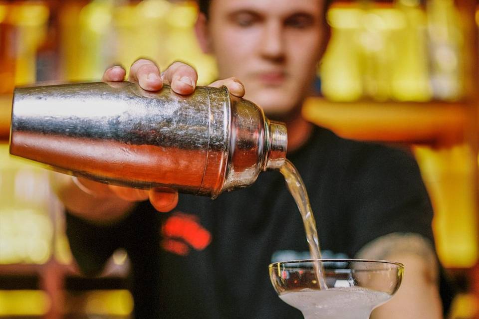 Pouring cocktail