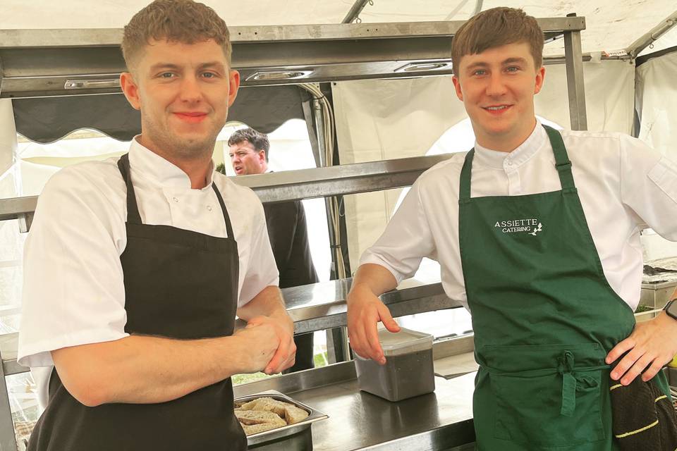 Shane and Eathan smiling