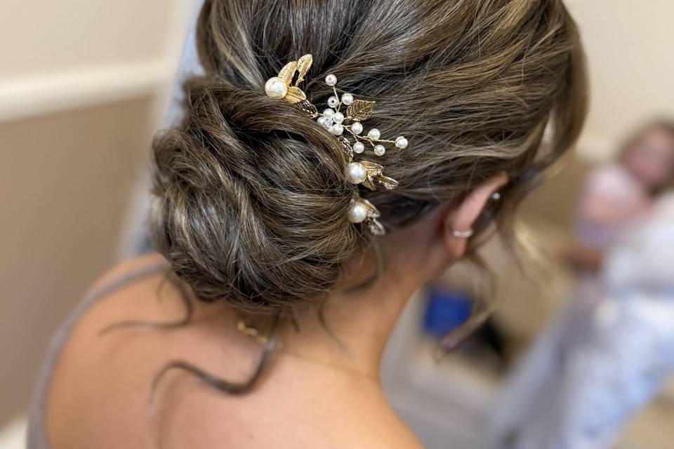Soft Textured Up Do.