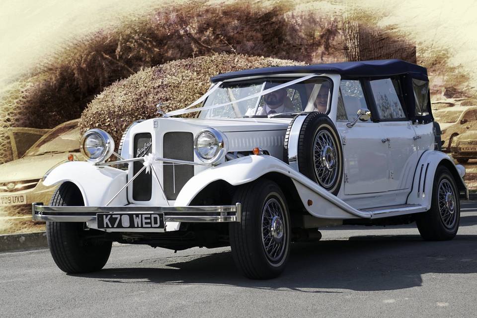 A lovely wedding car