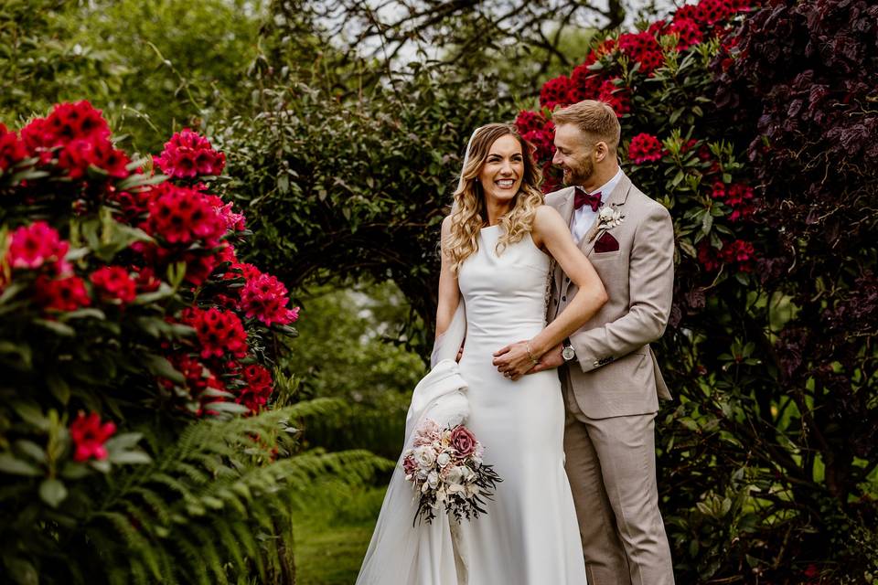 Bride and Groom portrait at Th