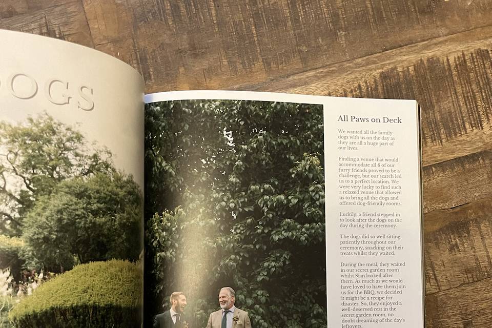 Bespoke wedding magazine