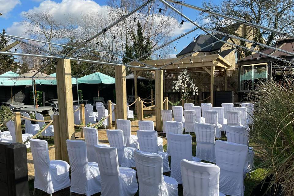 Outdoor ceremony space