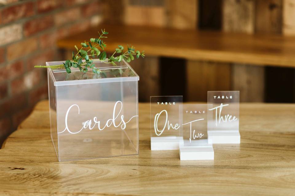 Card Box and Table Numbers