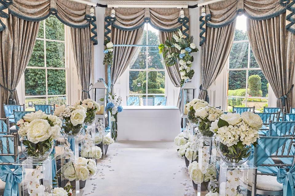 Lovely indoor ceremony space