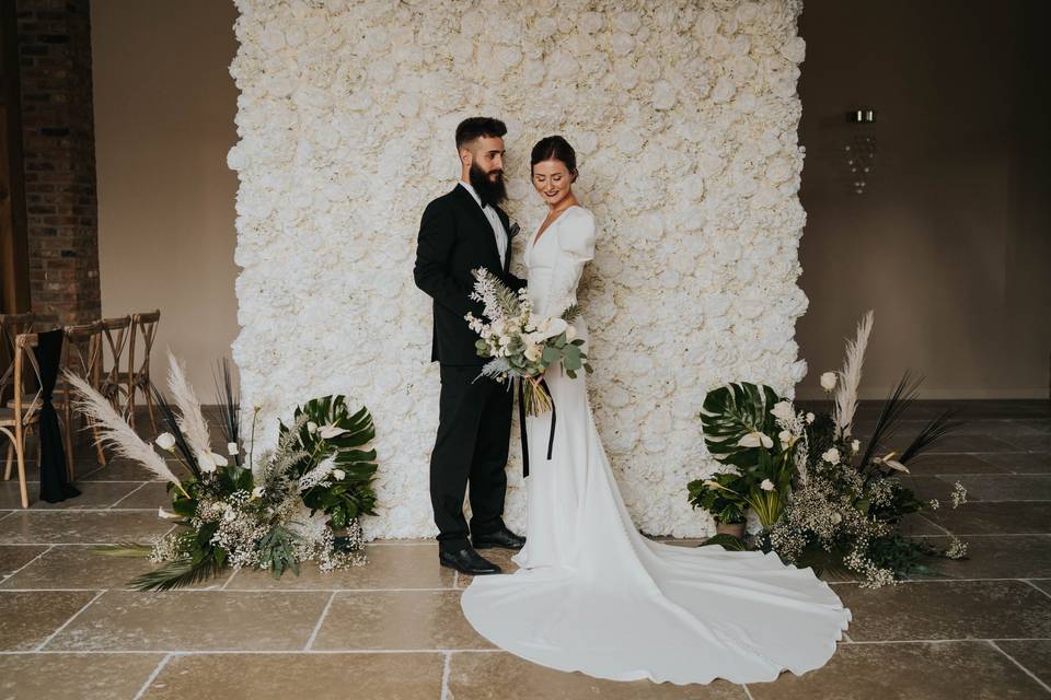 Luxury flower wall backdrop