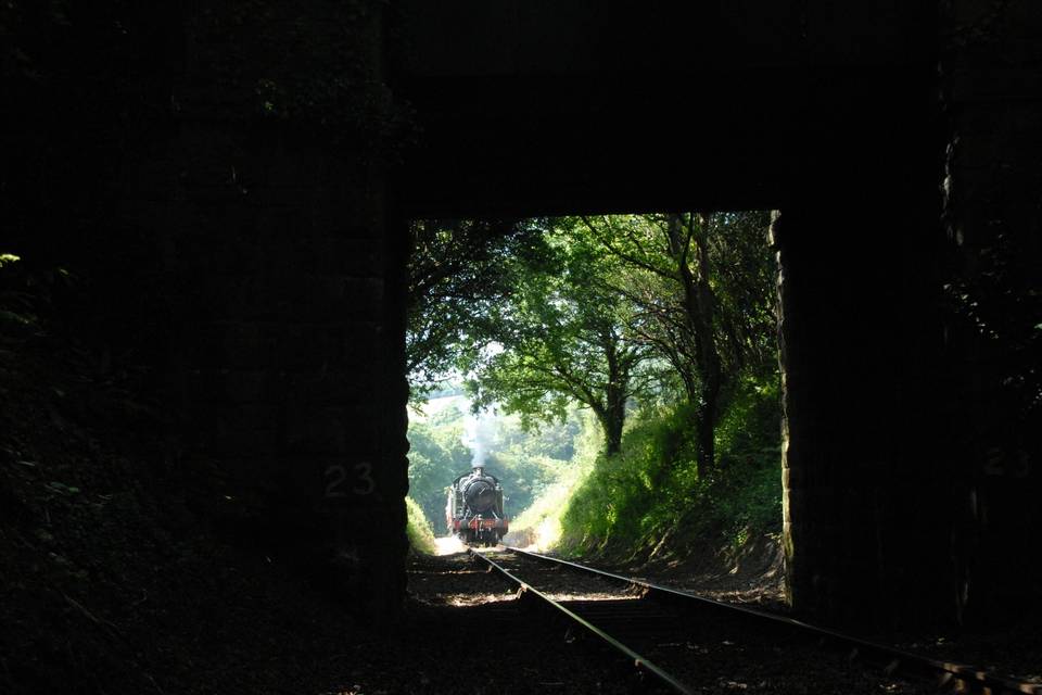 Approaching the tunnel