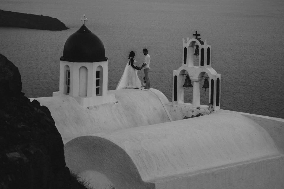 Santorini elopement