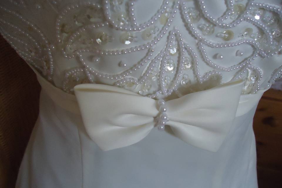 Beaded detail wedding dress