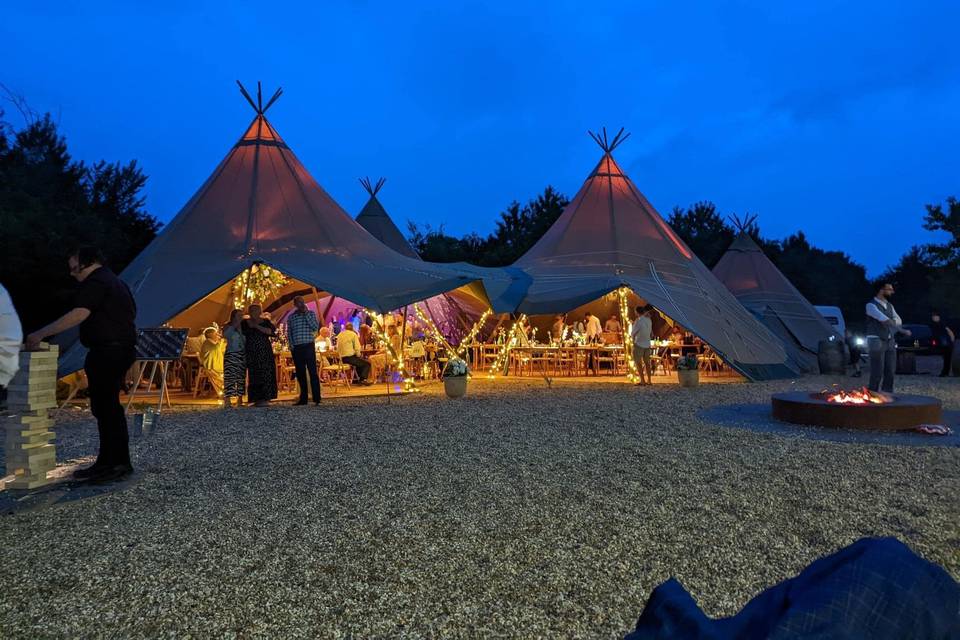 Glowing tipis