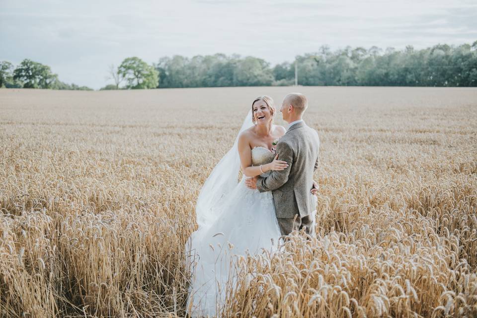 In the fields