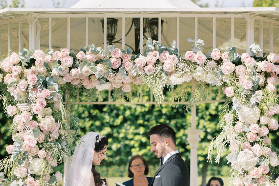 Floral Gazebo ceremony