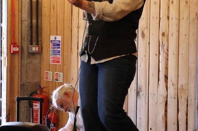 Farm wedding speech hosting