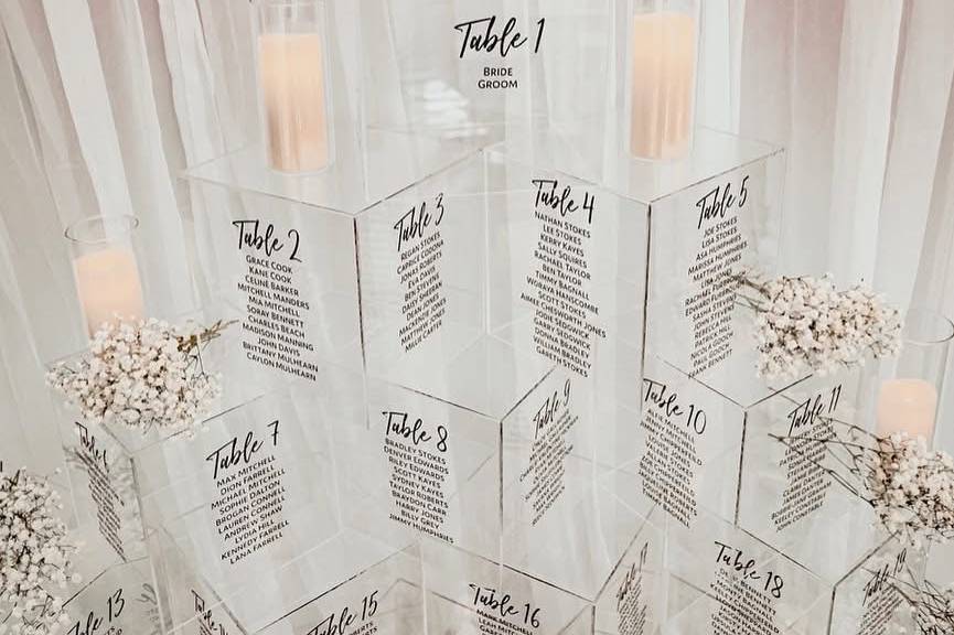 Acrylic Table Plan