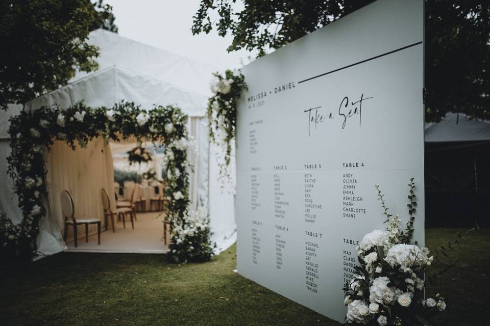 Wedding table plan