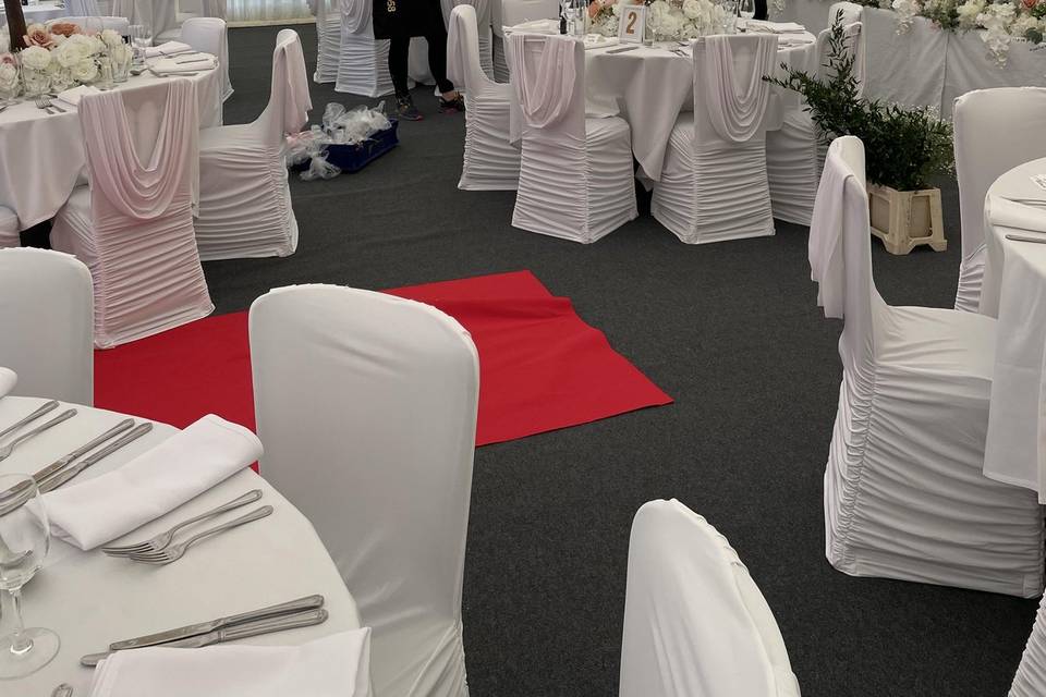 Setting up for a Wedding