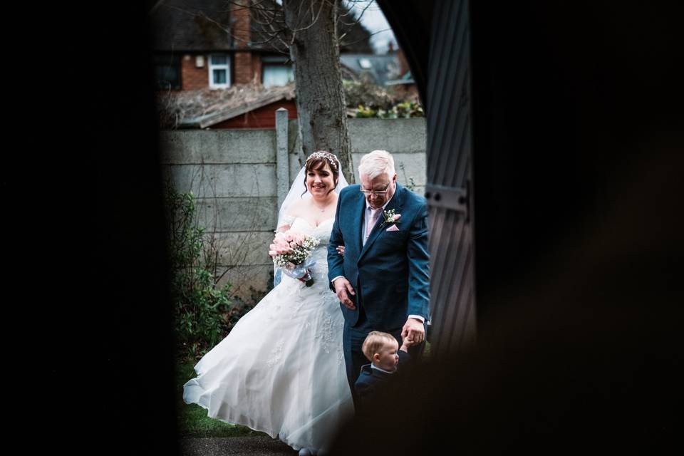 Bride with father