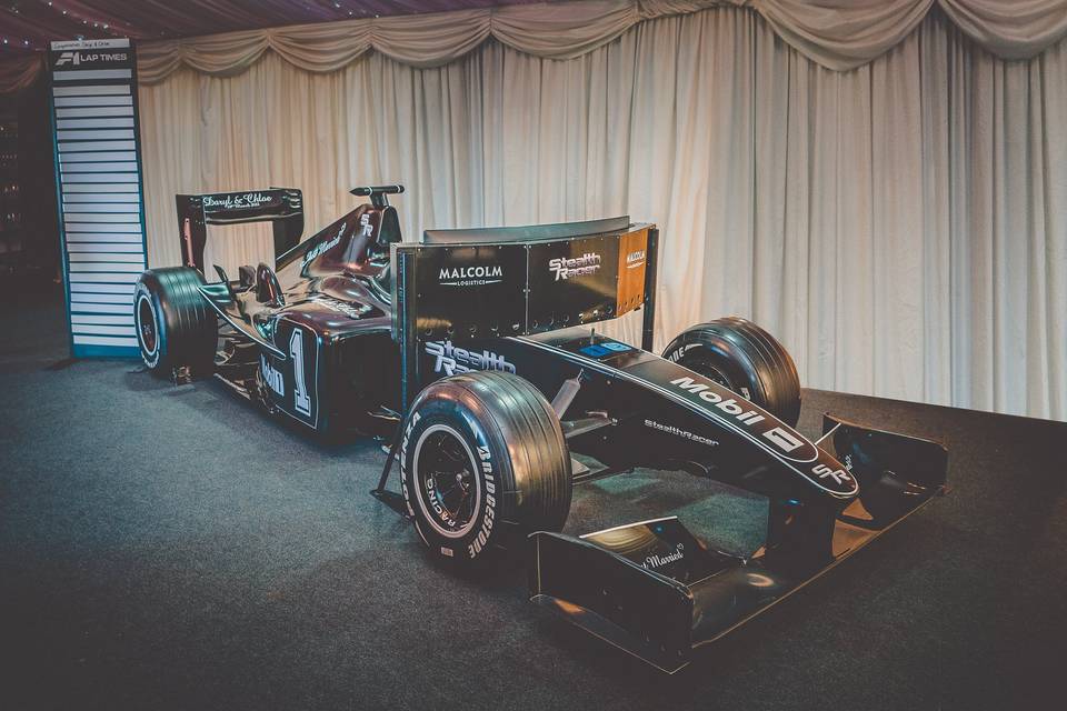 Car at indoor wedding