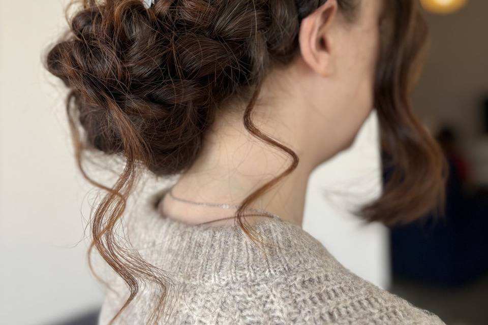 Braided Up Do & Curls