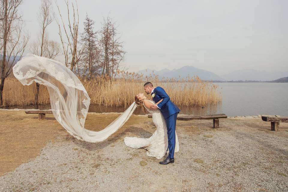 Couple by the lake