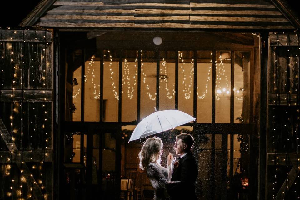 Backlit rain shot