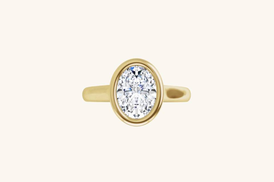 Oval Bezel Modern Design