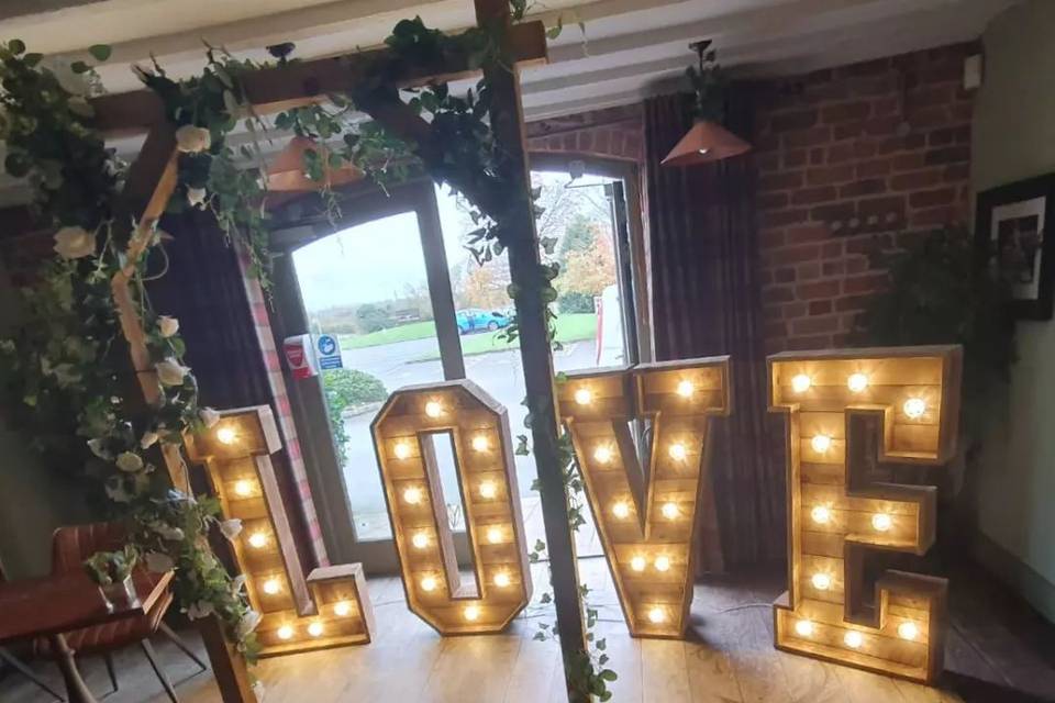 Our Rustic LED Love Letters