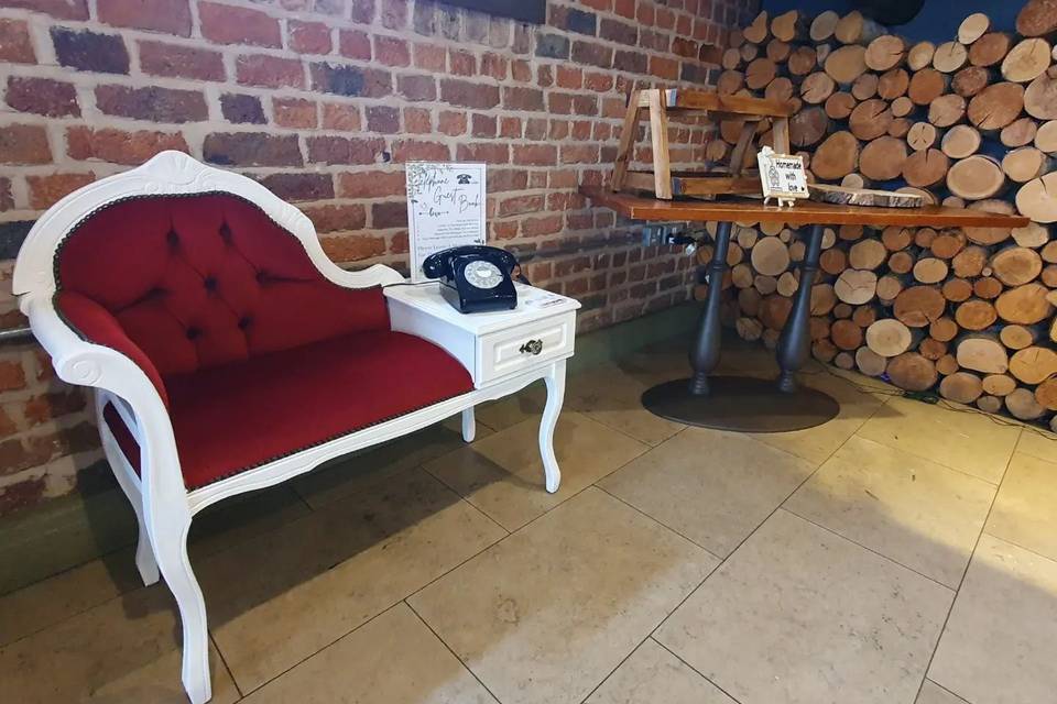Our Telephone Guest Book table