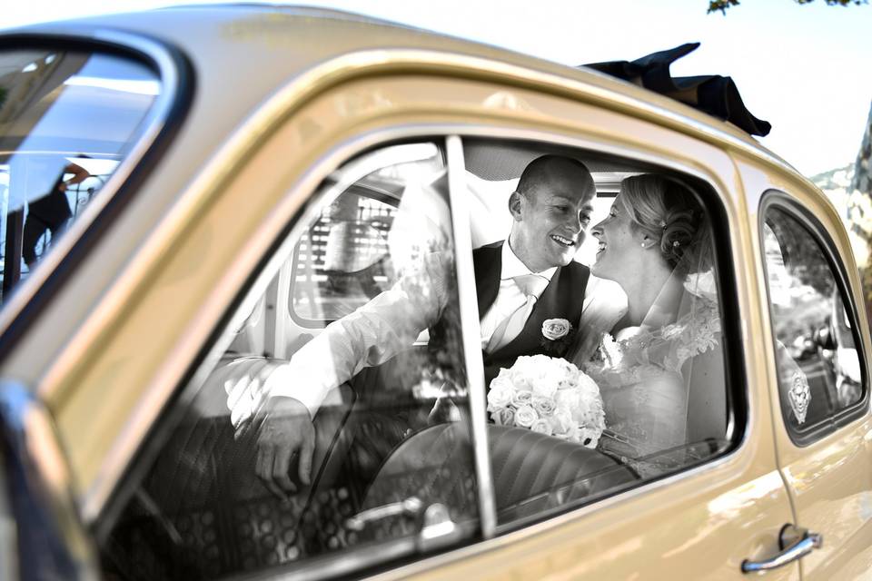 The wedding fiat 500