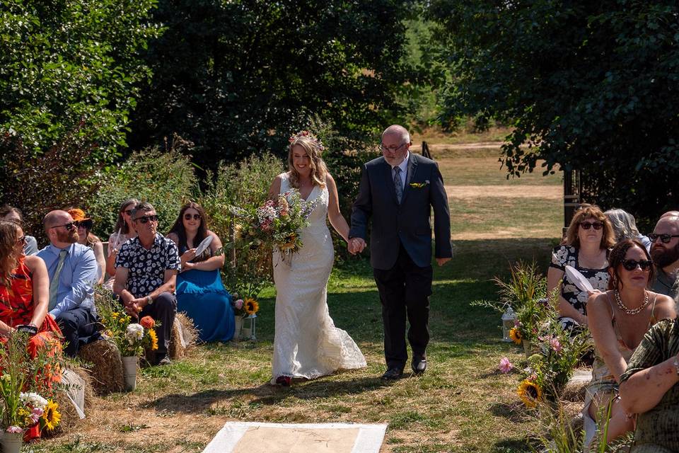Walk down the lakeside aisle