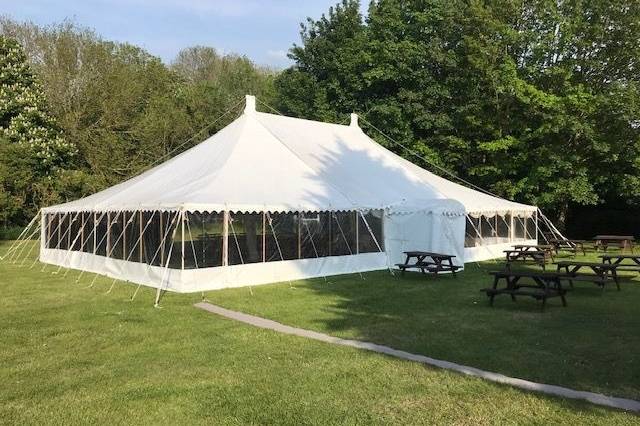 White wedding marquee