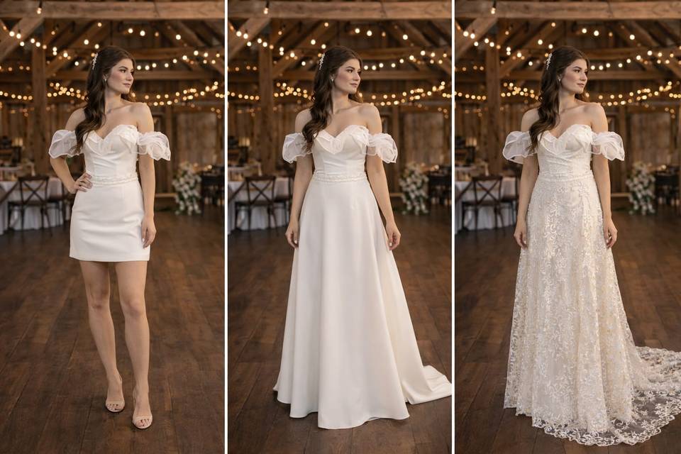 3 Different Look Bridal Dress