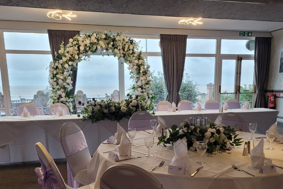 Chair covers and florals