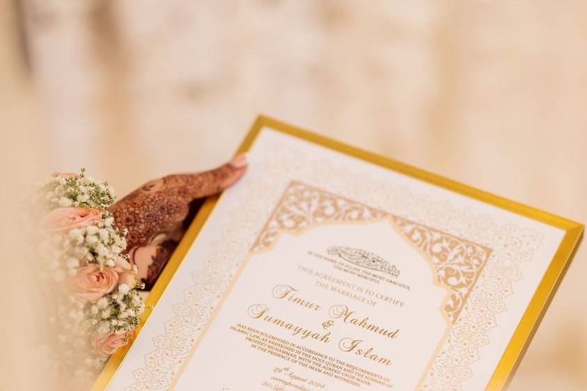Nikkah certificate