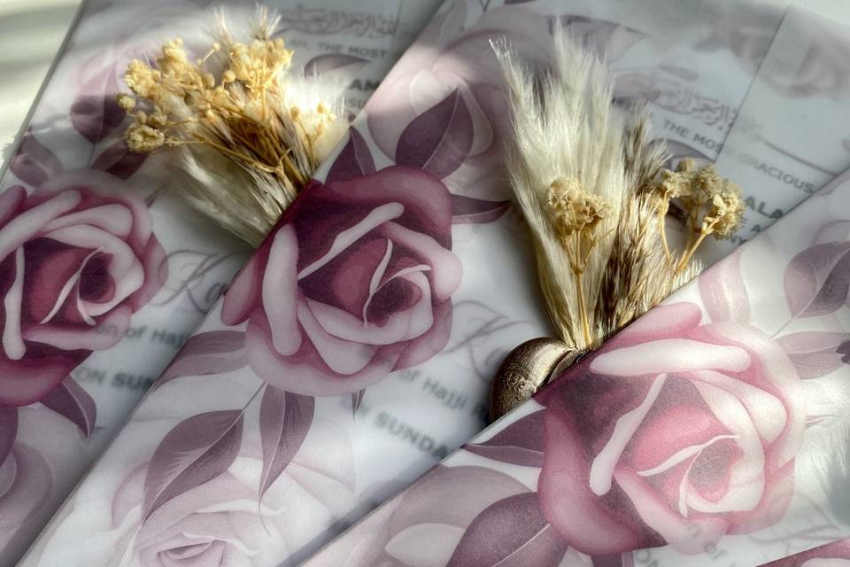 Vellum cover invitation