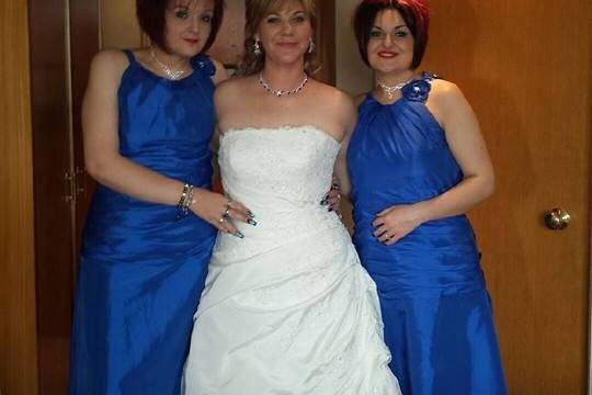 Bride and bridesmaids