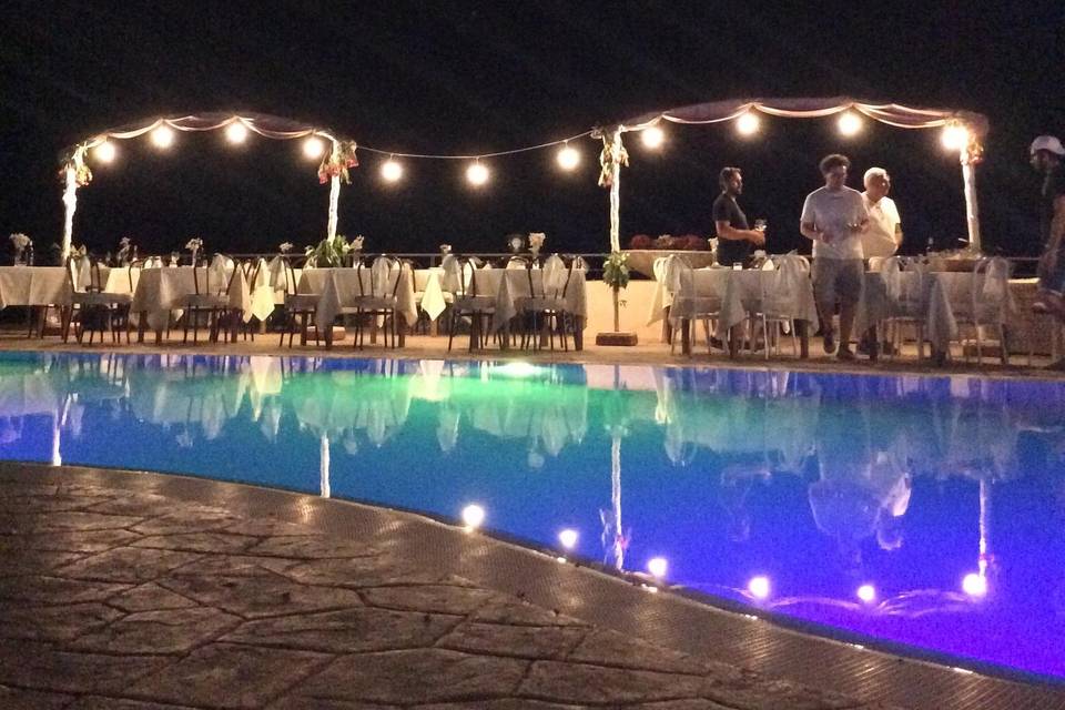 Poolside wedding