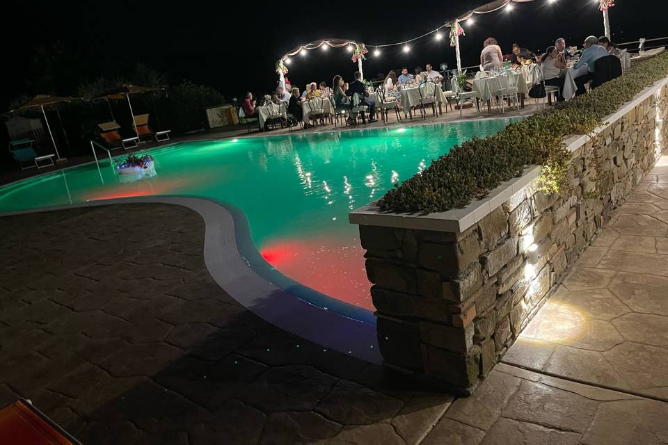 Poolside wedding