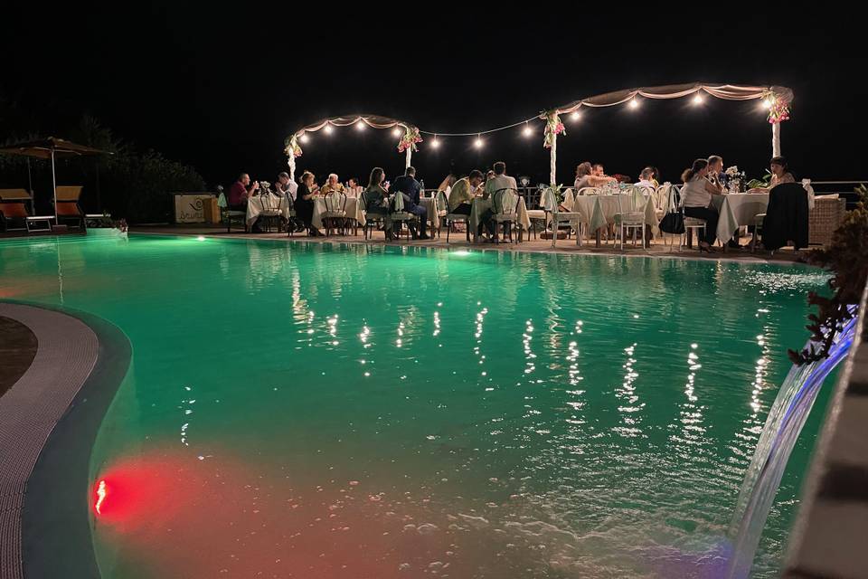 Poolside wedding