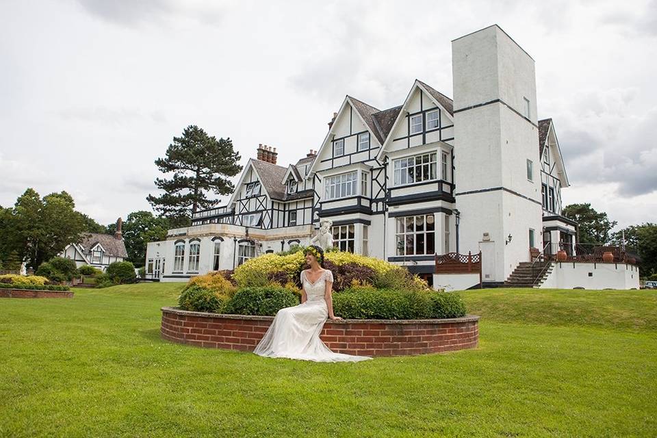 Smiling bride at The Manor