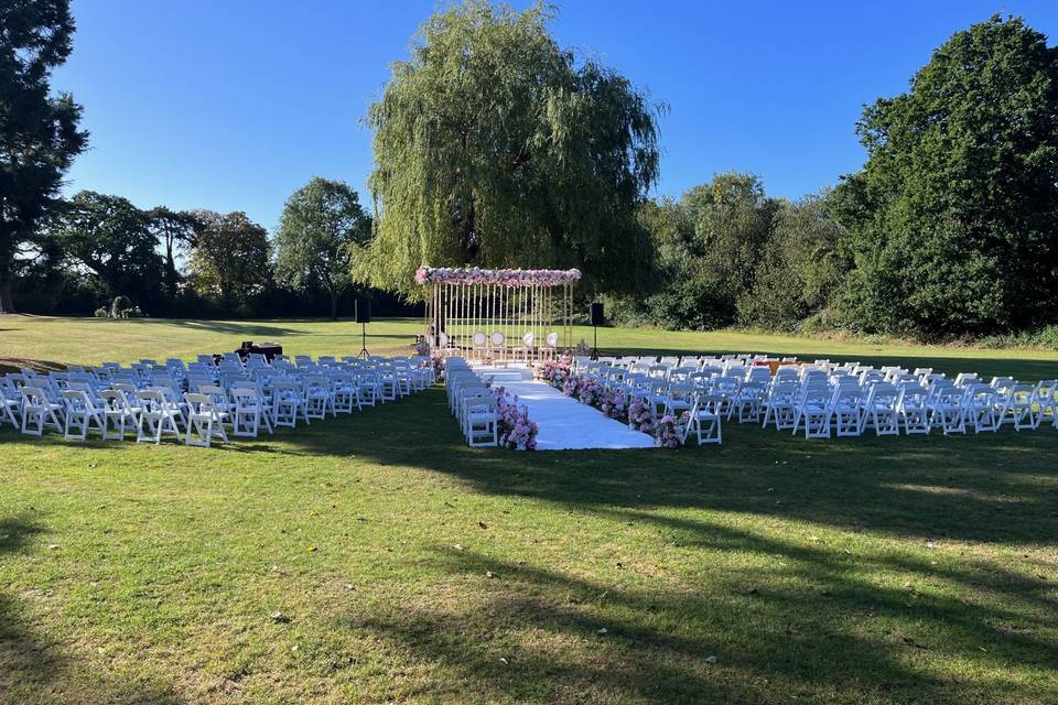 Outdoor Ceremony at The Manor