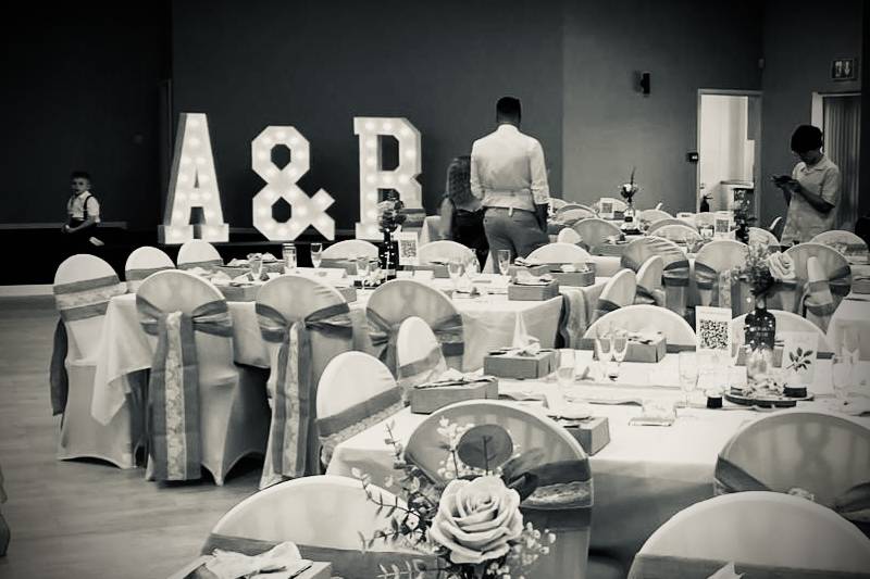 4ft LED initials