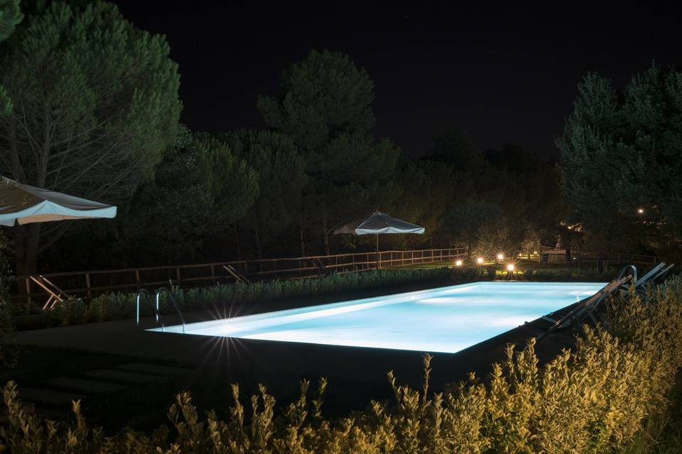 Pool at night